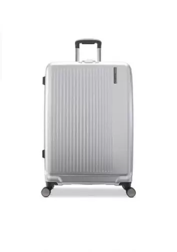 £125.00 NEW Samsonite Large Suitcase In Silver with TSA Lock, Expandable 112L, 360°