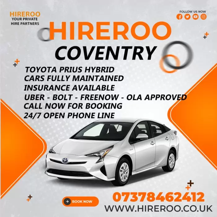 Wolverhampton Plate Cars - Taxi Rentals - Toyota Prius Hire - Private Hire